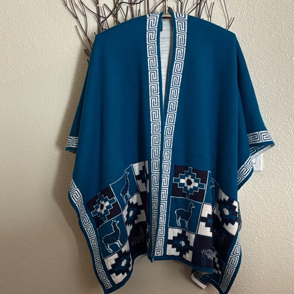 Teal and White Patterned overlay